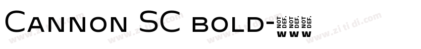 Cannon SC bold字体转换